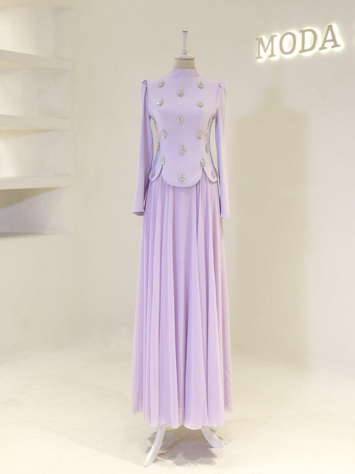 tesettur-abiye-Aurora Tesettür Takım-ModaZehrada