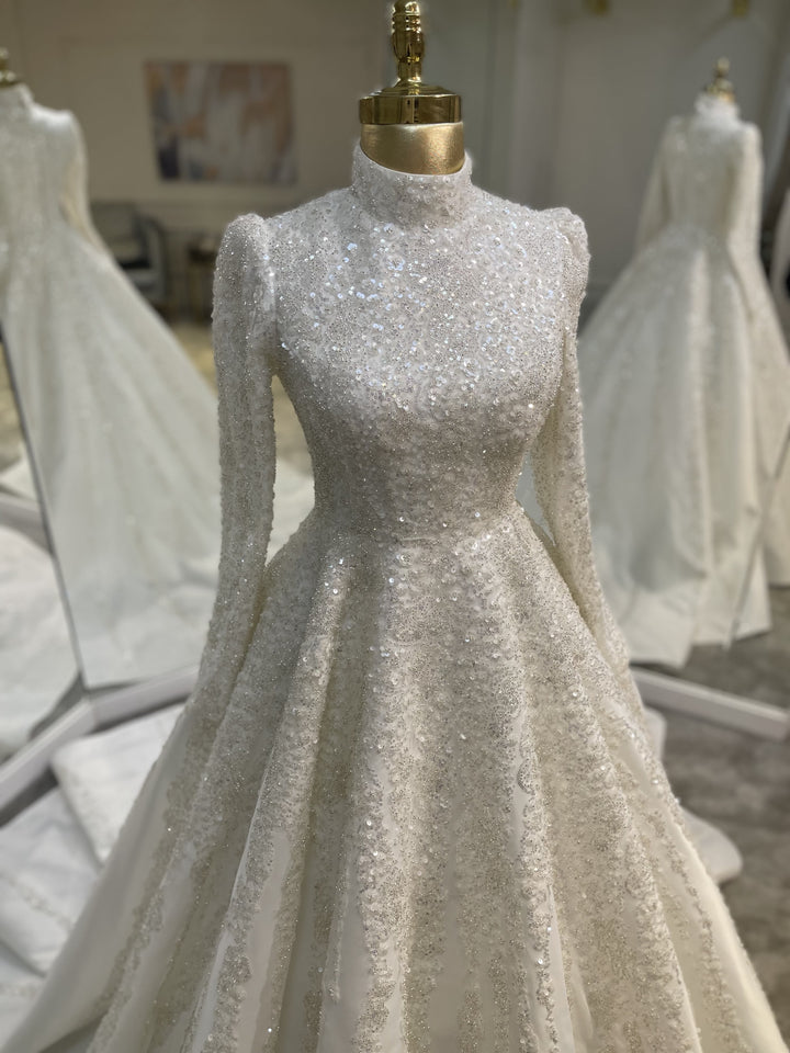 tesettur-abiye-Couture Krom Gelinlik-ModaZehrada