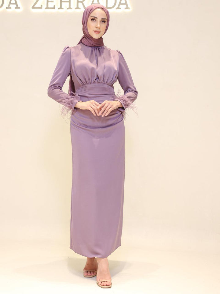 tesettur-abiye-Saten Amanda Tesettür Abiye-ModaZehrada