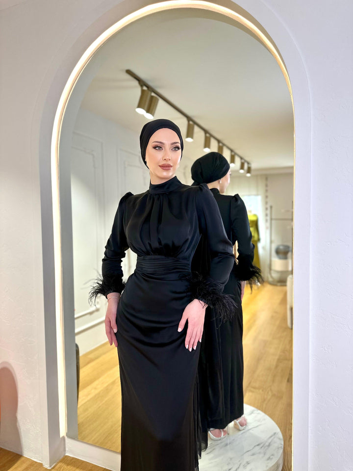 tesettur-abiye-Saten Amanda Tesettür Abiye-ModaZehrada