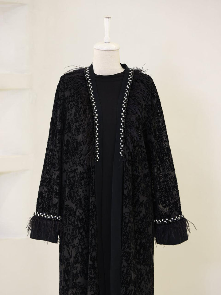 tesettur-abiye-Wilde Abaya Takım-ModaZehrada