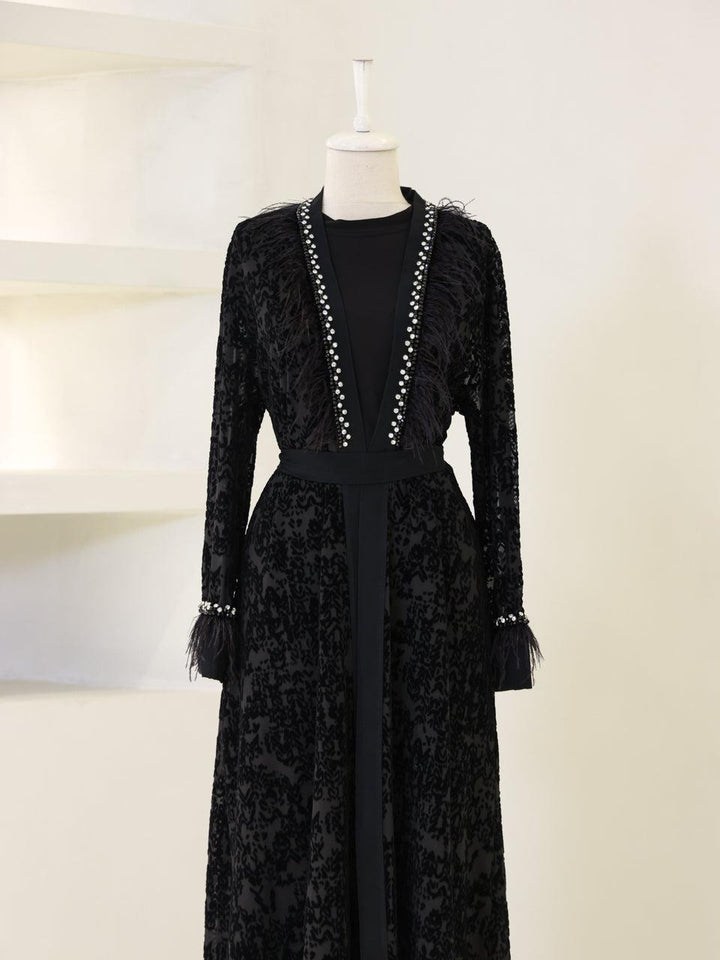 tesettur-abiye-Wilde Abaya Takım-ModaZehrada