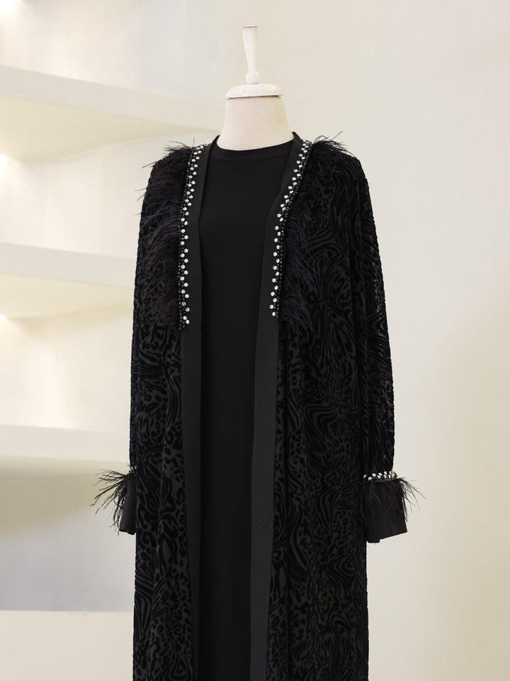tesettur-abiye-Wilde Abaya Takım-ModaZehrada