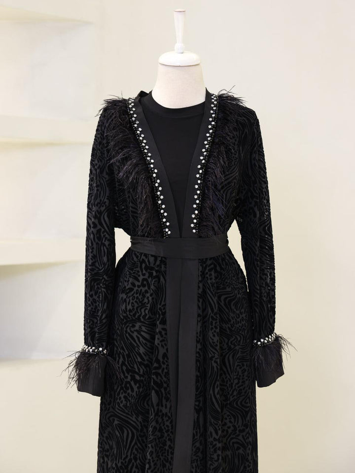 tesettur-abiye-Wilde Abaya Takım-ModaZehrada