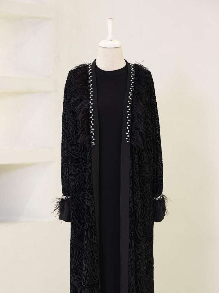 tesettur-abiye-Wilde Abaya Takım-ModaZehrada